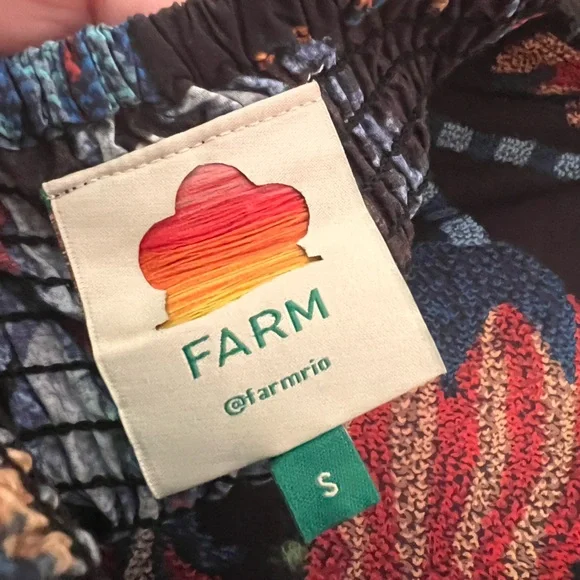 FARM Rio /Anthropology | Cotton Floral Maxi Peasant Hi-Low Dress - Picture 8 of 16